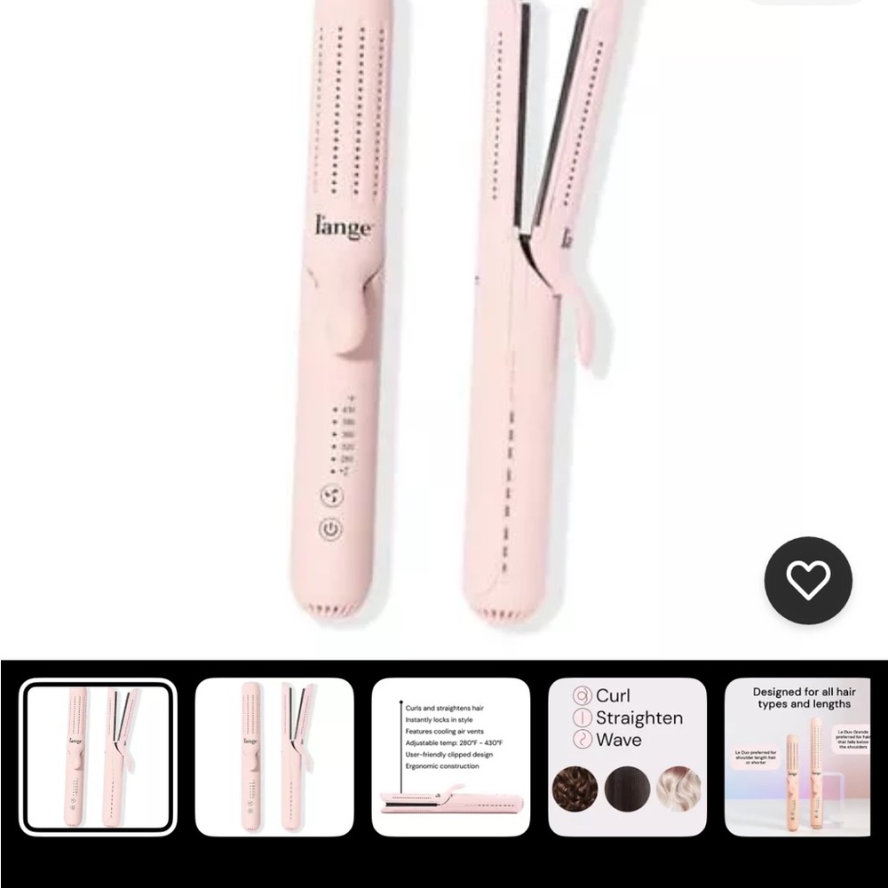 Le Duo Standard 360° Airflow Styler 2in-1 Curling Wand in Blush